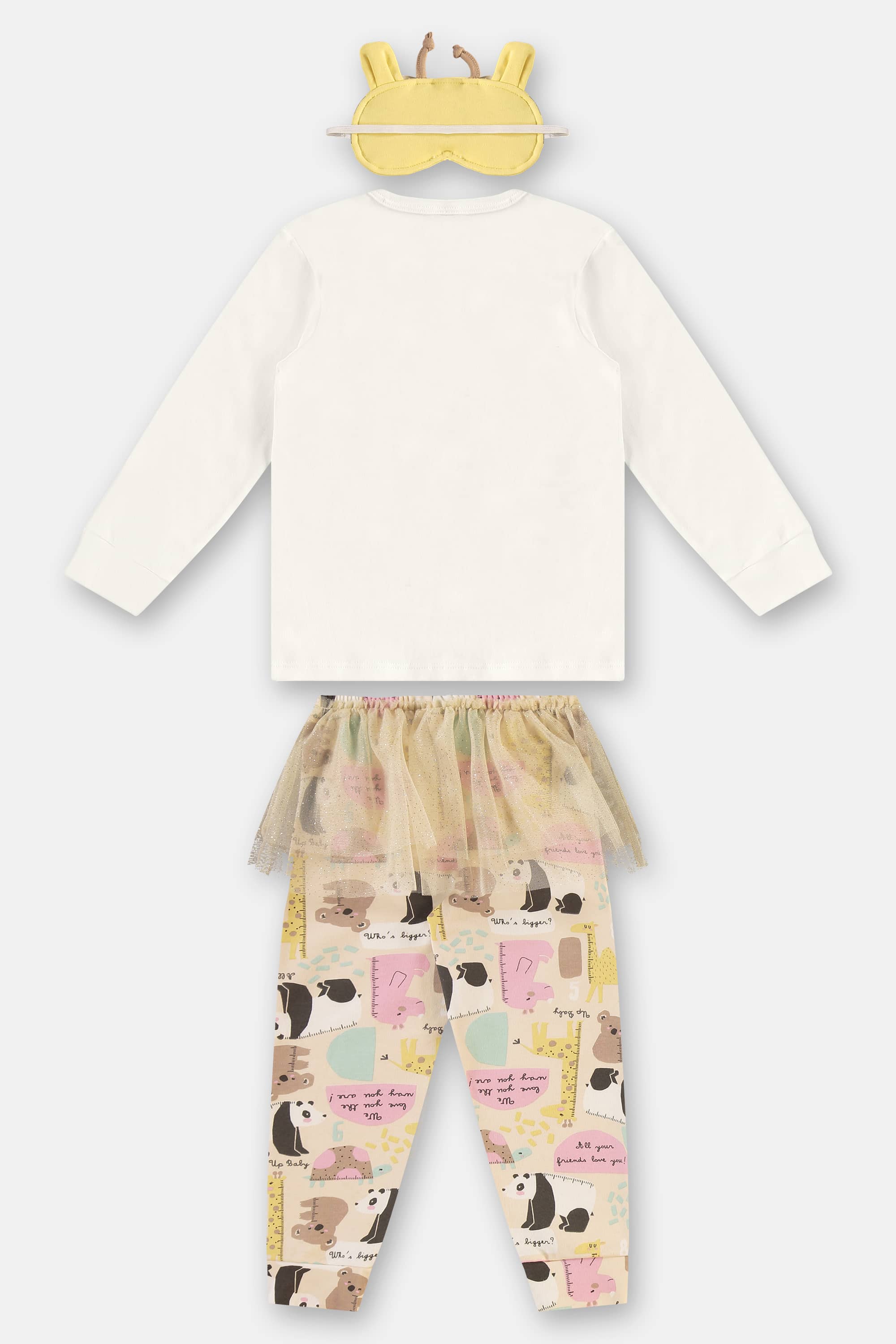 Pijama Infantil Feminino com 3 Peças em Suedine (Off White) Up Baby - Imagem 69